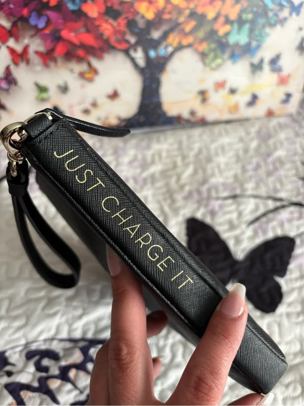 Kate Spade “ just charge it” wristlet